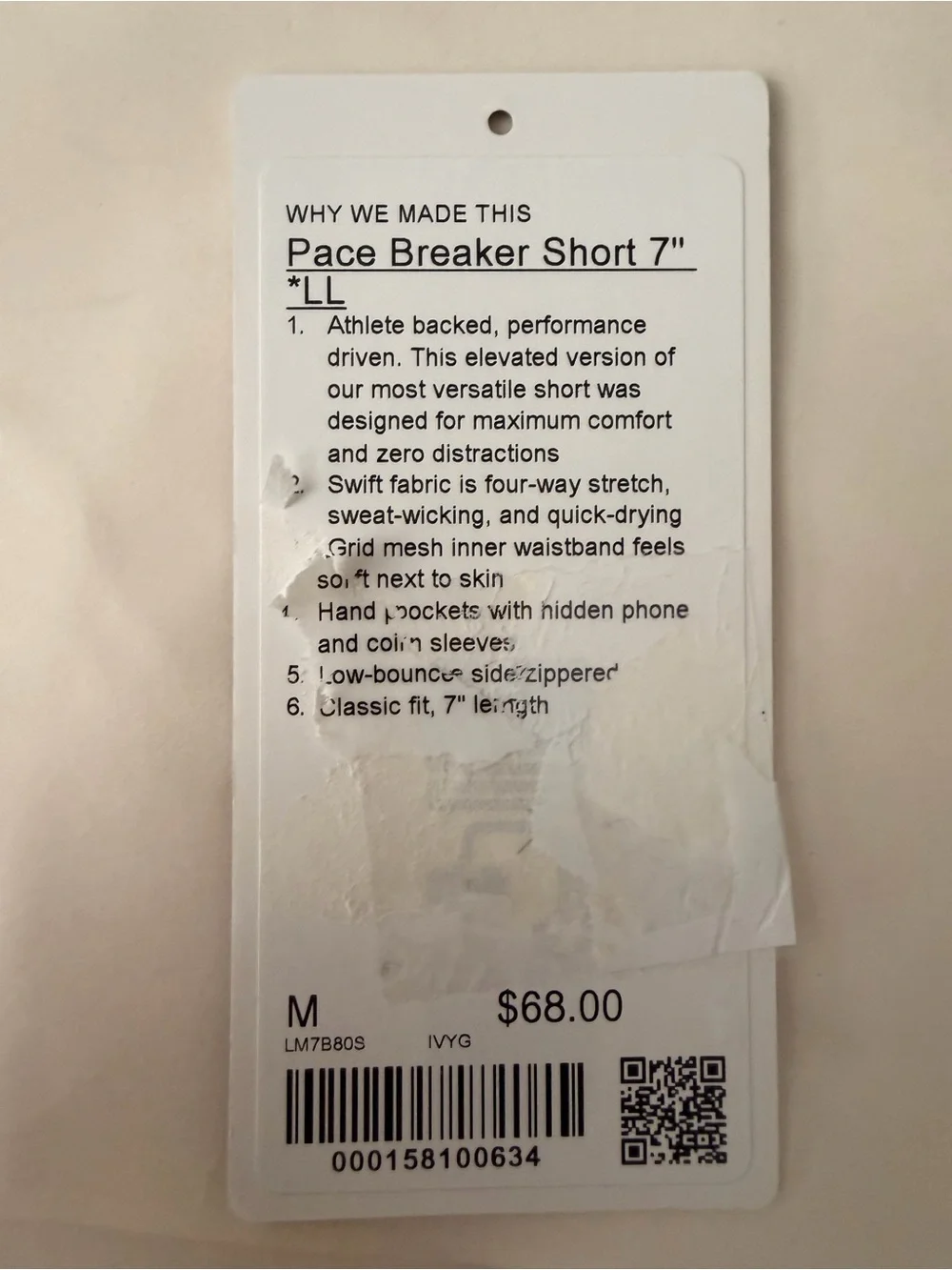 Lululemon Pace Breaker Shorts 7